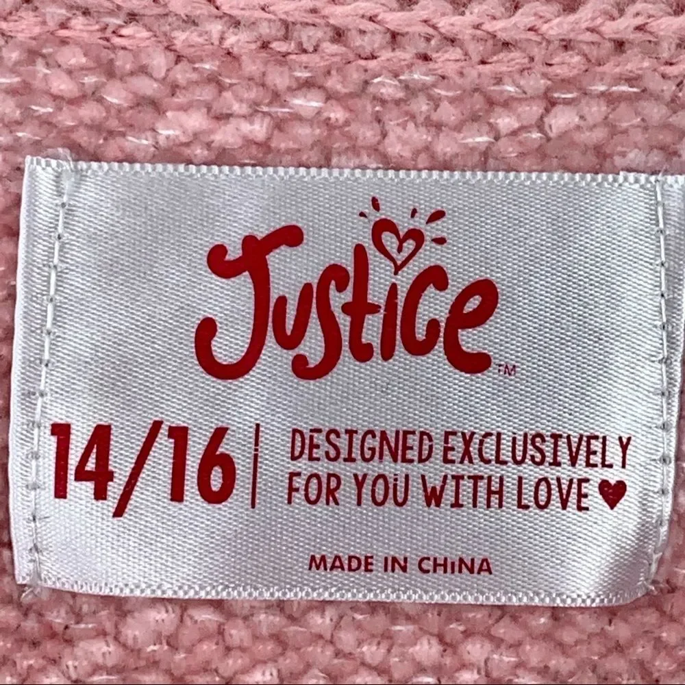Justice Pink Embezzled Eiffel Tower‎ Sweater